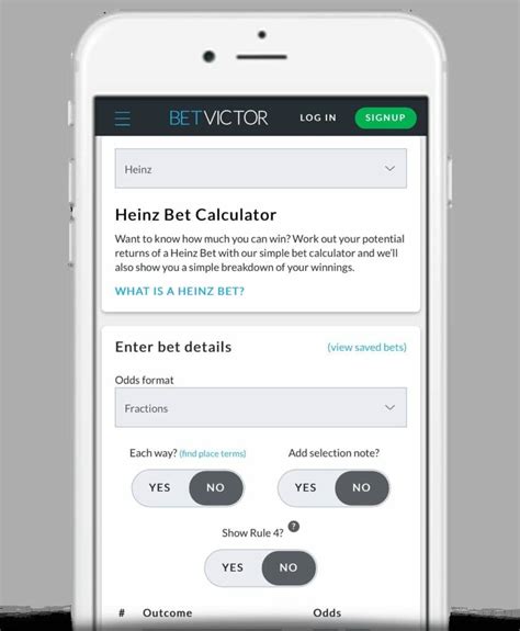 super heinz betting calculator - calculadora de retorno Heinz